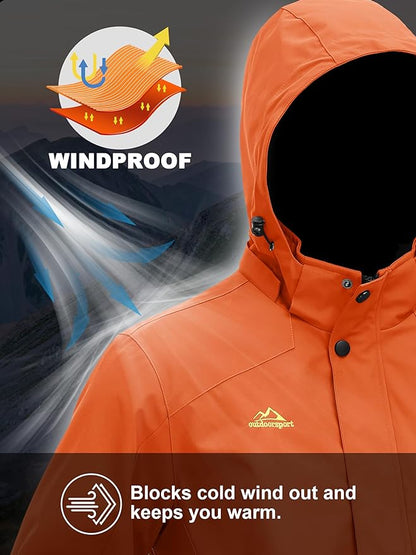 MAGCOMSEN Men's Lightweight Windbreaker Rain Jacket Raincoat with Detachable Hood for Hiking Fishing Activewear