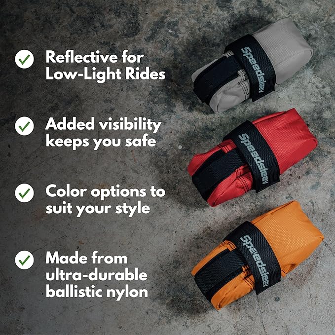 SpeedSleev Ranger Cycling Adventure Pack – Bike Saddle Bag for Road Bikes, Mountain Bikes & Gravel Bikes – Lightweight Bicycle Under Seat Bag – Bike Accessories & Tools – Waterproof Bike Bag (Grey)