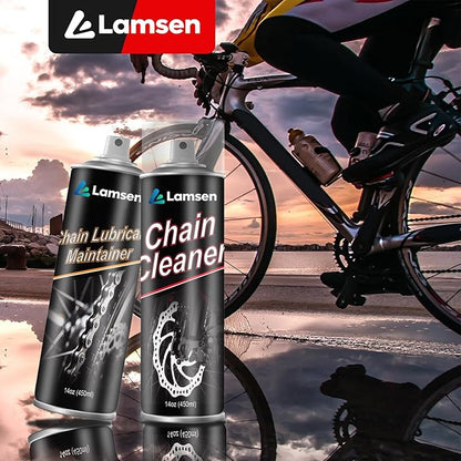 Chain Cleaner Kit, Professional Bike Chain Cleaner Set, Motorcycle Cleaning Kit with Chain Cleaner & Chain Lube Including Brushes and Gloves for Cleaning and Maintain All Bicycles (1 Pack)