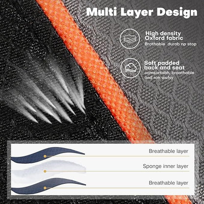 XMT Premium Padded Folding Chair, Extra Wide & Heavy Duty 450lbs Capacity, Portable Camping Chair with Insulated Cooler, Cup Holder & Storage, Compact Foldable for Outdoor, Beach, Picnics