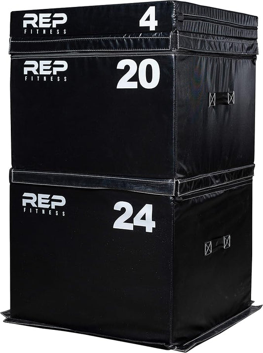 REP Fitness Stackable Soft Foam Plyo Box Set, Adjustable Plyometric Jump Box for Home Gym Workouts, Plyometric Jumping Platform for Exercise, Step Training, HIIT & CrossFit