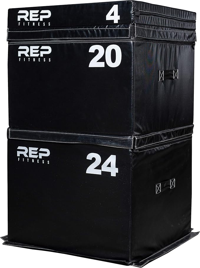 REP Fitness Stackable Soft Foam Plyo Box Set, Adjustable Plyometric Jump Box for Home Gym Workouts, Plyometric Jumping Platform for Exercise, Step Training, HIIT & CrossFit