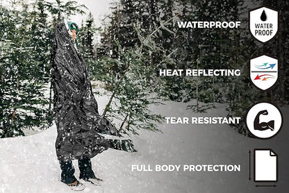 Emergency Mylar Thermal Blanket 4 Pack. Space Blankets for Survival Kits & Extreme Cold Weather - NASA Designed - Perfect for Camping Survival, Bug Out Bag, Hiking, Car Survival