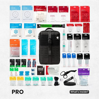 My Medic MYFAK Large Medical Kit (PRO) - Emergency First Aid Survival Essentials & Travel Bag Supplies | Rescue Items For Any Car, Home or Office - Black