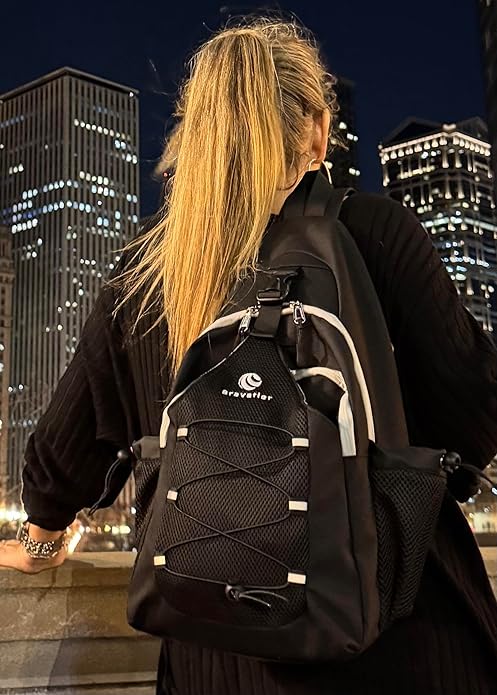 AllSport Sling Bag for Men and Women, Durable Crossbody Shoulder Sling Backpack, Sports, Gym, Hiking, and Travel