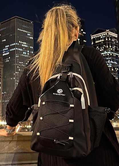 AllSport Sling Bag for Men and Women, Durable Crossbody Shoulder Sling Backpack, Sports, Gym, Hiking, and Travel