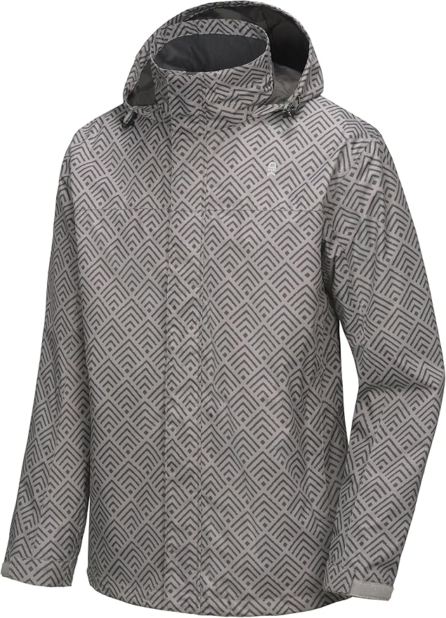 Little Donkey Andy Men's Waterproof Rain Jacket Outdoor Lightweight Rain Shell Coat for Hiking,Golf,Travel