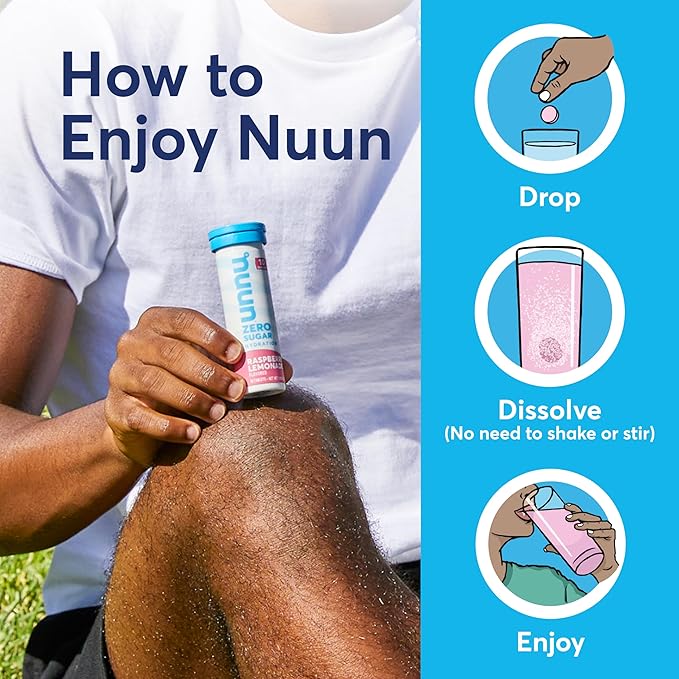 Nuun Zero Sugar Hydration Electrolyte Tablets - Sodium, Potassium, Chloride, Calcium, Magnesium, Light & Delicious Fruit Flavors, No Sugar, Gluten Free, Vegan, Wild Strawberry (80 Total Servings)