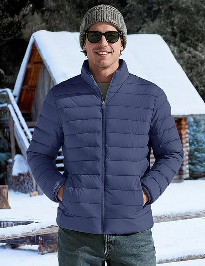 TACVASEN Men's Lightweight Puffer Jacket Winter Quilted Puffy Jackets Warm Water-Resistant Windproof Insulated Coats