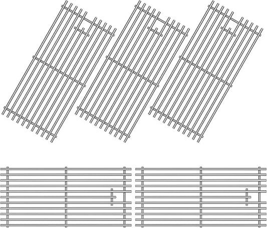 5 Pack 7mm Stainless Steel Rod Cooking Grid Grate Replacement Parts for Blaze Grill Models,CG115 Replaces, Fits BLZ-32-034,RCS,Summerset Sizzler Grill Grates