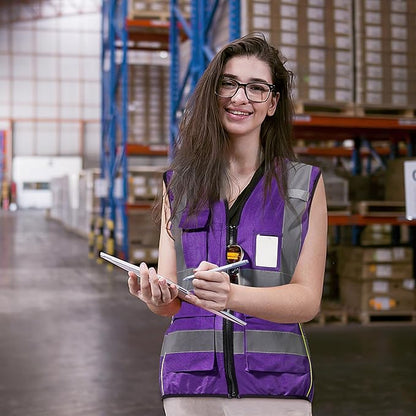 A-SAFETY High Visibility Reflective Safety Vest Customize Logo (XS-8XL)