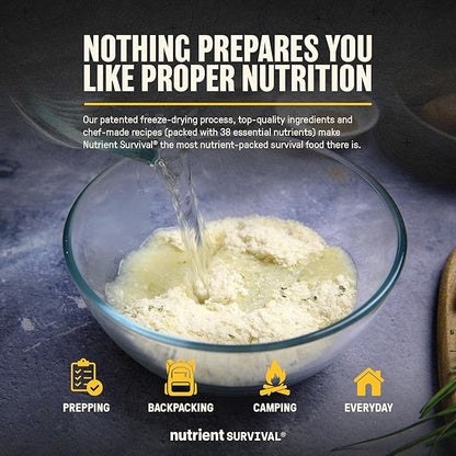 Nutrient Survival Potato Flakes, Powdered Vitamin Potato (4 Cans, 30 Servings per Can) for Mashed Potatoes, Soups, Emergency Food Supply & Camping Supplies, 38 Nutrients, Shelf Stable Up to 25 Years