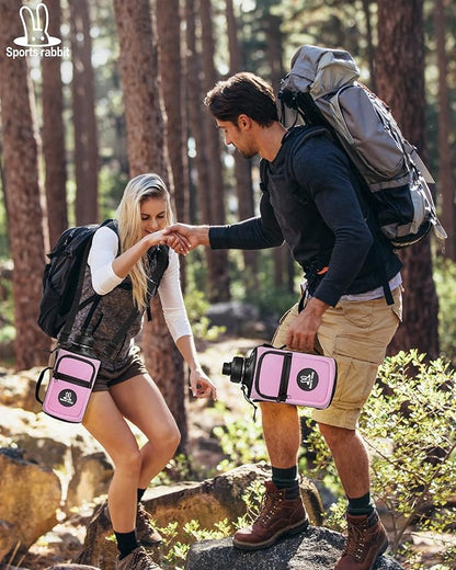 Sports rabbit Universal Water Bottle Holder – Durable Oxford & Neoprene Hybrid Design Compatible with Stanley 30/40oz Handled & 64/87oz Straight Tumblers, Adjustable Strap for Gym, Travel, Outdoors