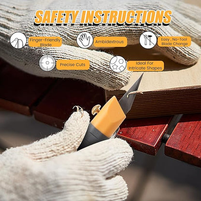 MulWark 32-Piece Precision Hobby Knife Set - Exacto Knife Set For Modeling - Craft Knife Handle Customized With Chiseling, Stencil Edge And Fine Point Blades With Sharpening Stone And Steel Ruler