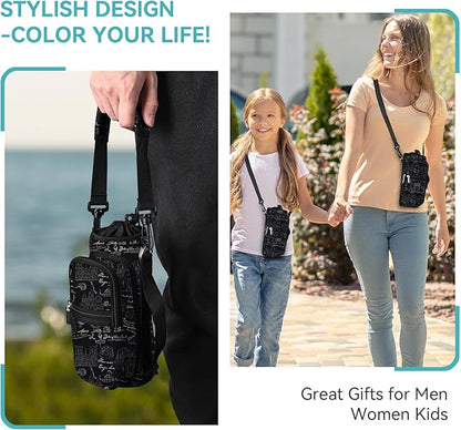 icolor Water Bottle Carrier Bag with Strap 25/32/40 oz Crossbody Bottle Holder with Phone Pocket Sling Sleeve Insulated Neoprene Water Bottle Pouch for Walking Travelling