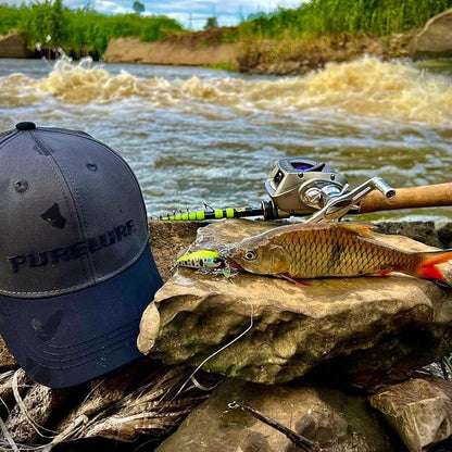 PURELURE Fishing Rod Telescopic, Carbon Fiber Spinning Casting Travel Rod, Spare Solid Carbon Tip, 3A Cork Handle, ABS Metal Reel Seat, Floating Guide Ultralight Portable Fishing Pole