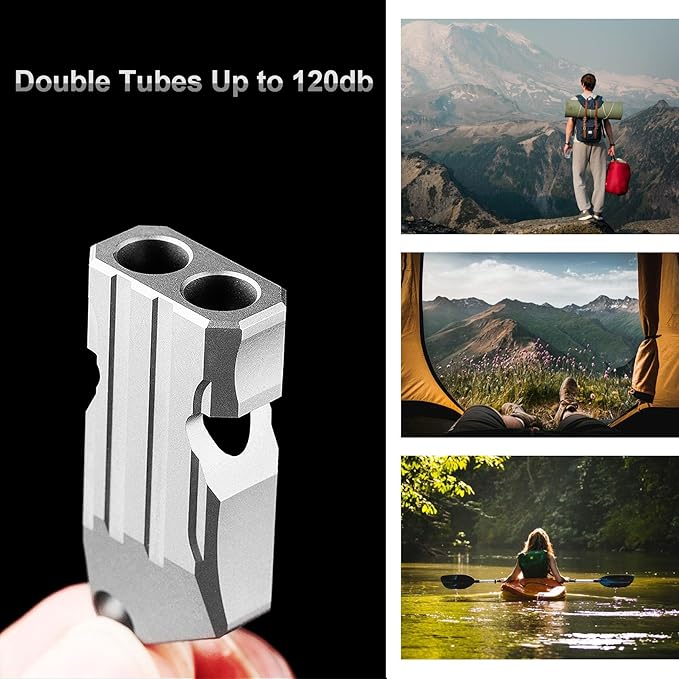 Emergency Whistles Lifeguard Safety Whistle with Lanyard and Keychain for Outdoor Camping Hiking Boating Backpacking Fishing Kayak Kids Rescue Signaling Loud Survival Whistle