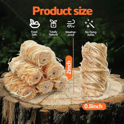 150 PCS bleweed fire Starter for Grill,Campfires,Fireplace,BBQ,Camping.kindling.Quick Light Wood Charcoal Fire Starter, Waterproof-Natural Fire Starters Camping Firestarter Charcoal Starters