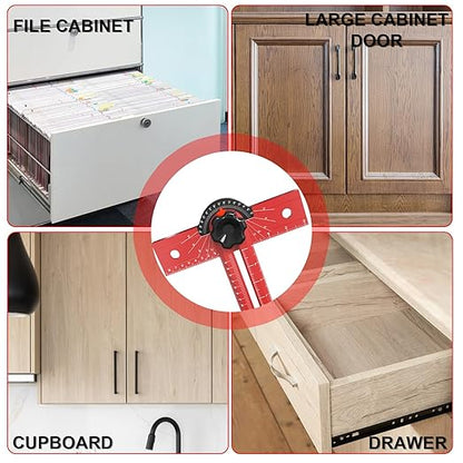 29 Inch Woodworking T Square Ruler, Precision Drilling Positioning Measuring Tools, Adjustable Aluminum Alloy Sliding T-Square Ruler with Angle Adjustment for Carpenter Work and Architec