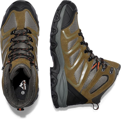 NORTIV 8 Men's Ankle High Waterproof Hiking Boots Outdoor Lightweight Shoes Trekking Trails Armadillo