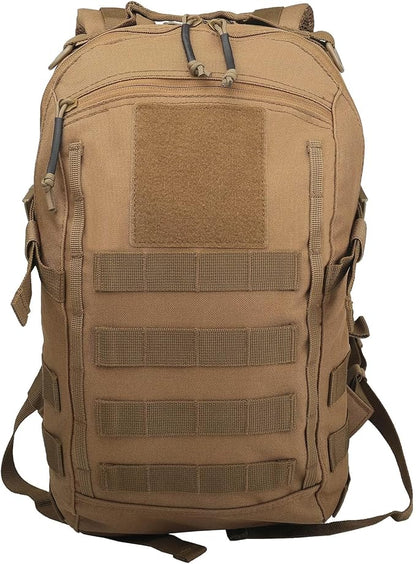 Small Tactical Backpack Military Daypack 12L Molle Bag Rucksack Army Daypack for Outdoor,Hiking,Camping,Travel (Tan)