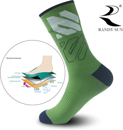 RANDY SUN Waterproof Breathable Socks, [SGS Certified] Unisex Novelty Skiing Trekking Hiking Wading Trail Socks