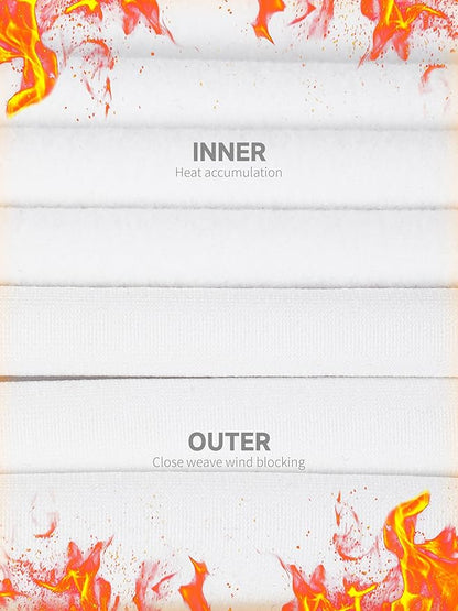 VZV Thermal Underwear for Men Fleece Lined Long Johns for Mens Thermals Top and Bottom Set Soft Base Layer for Winter