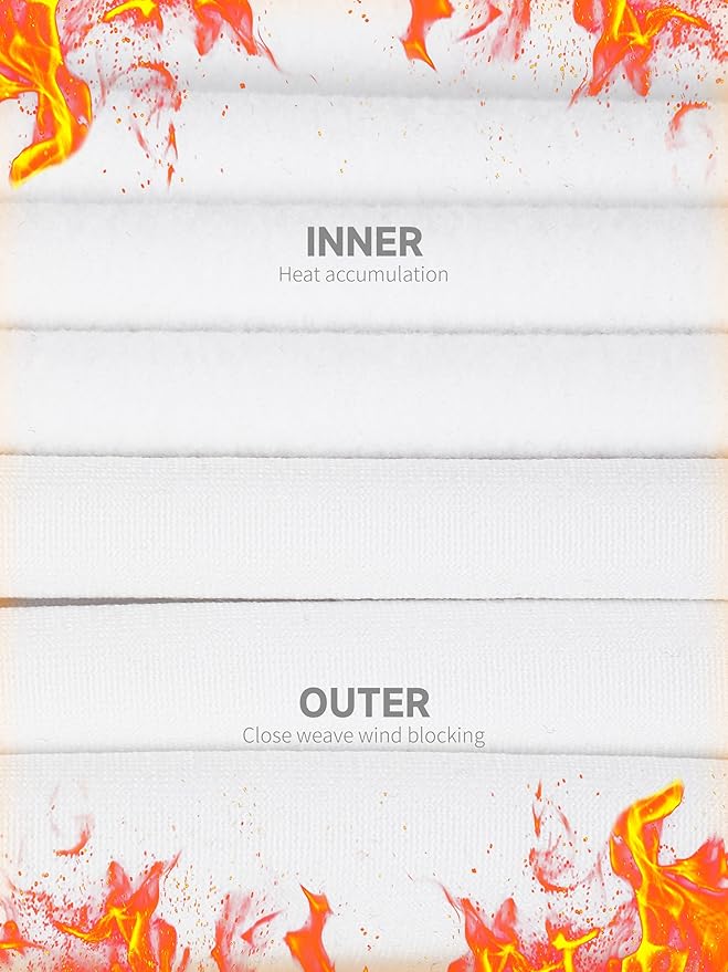 VZV Thermal Underwear for Men Fleece Lined Long Johns for Mens Thermals Top and Bottom Set Soft Base Layer for Winter