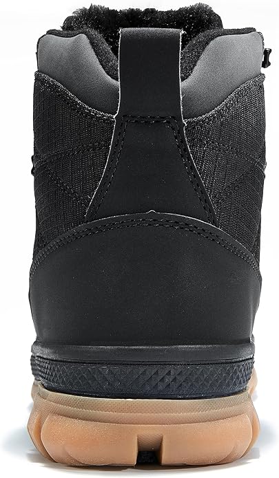 Wondamo Men's Snow Boots Lightweight Waterproof Winter Boots Fur Lined Anti-slip Cold Weather Shoes