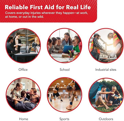 Swiss Safe 2-in-1 First Aid Kit for Car, Travel & Home, Businesses - Bonus Mini Kit for Medical Emergency Aid, Survival, Camping - FSA & HSA Eligible - 348 Pcs, Large Hardcase FAK