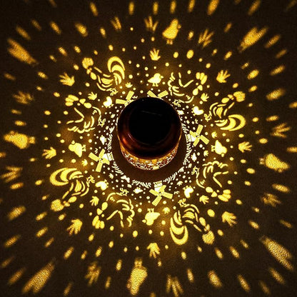 Chicken Solar Lanterns Outdoor Waterproof Chicken Hanging Solar Lights Birthday Gifts for Women Men Mom Metal Decorative LED Lantern Outside for Garden Decor,Yard,Patio,Lawn,Porch,Backyard,Tabletop