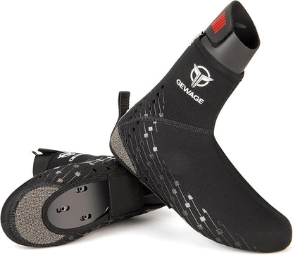 GEWAGE Cycling Shoe Covers -Warm Bike Shoe Covers - Windproof Mountain Road Cycling Overshoes - Cycling Shoe Cover for Men Women