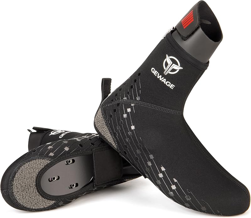 GEWAGE Cycling Shoe Covers -Warm Bike Shoe Covers - Windproof Mountain Road Cycling Overshoes - Cycling Shoe Cover for Men Women