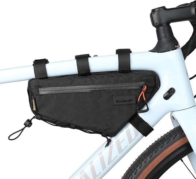 Bicycle Frame Bag Bike Triangle Bag Waterproof Bike Bag 1.7L with Dual Side Mesh Pockets for MTB Road Bike Cycling Commuting and Outdoor Adventures