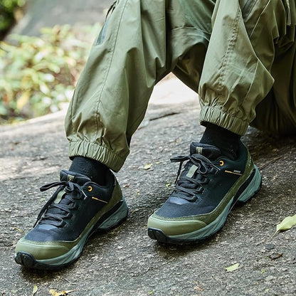 Queday Mens Waterproof Hiking Shoes Lightweight Outdoor Cordura Walking Shoes Breathable Hike Trekking Trails Camping Climbing