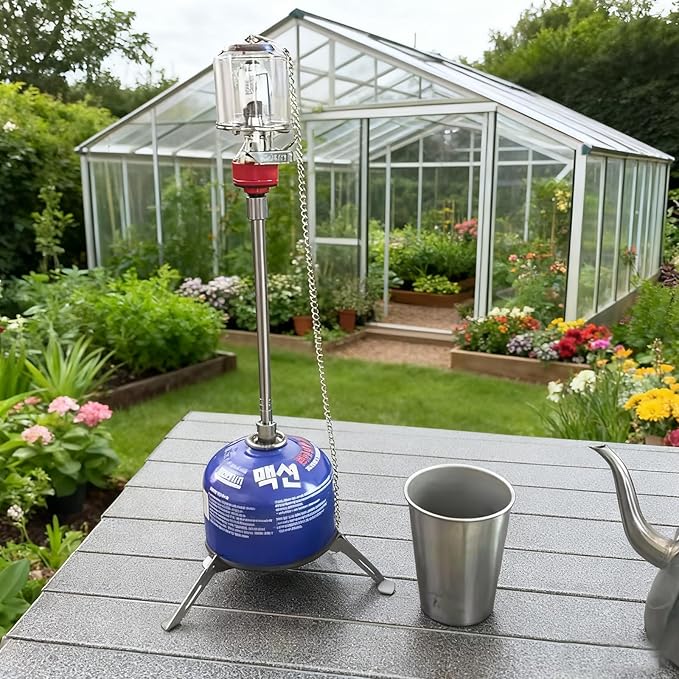 MCAMPAS Mini Fuel Can Stabilizer Stand, Foldable 304 Stainless Steel Tripod for Camping Stoves, Butane/Propane Canisters - Outdoor Hiking Cooking Gear