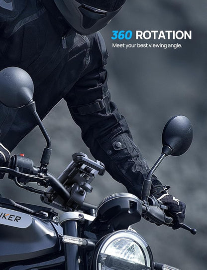 Aomiker Bike Motorcycle Phone Holder Mount - [2025 Quick Release] Bike Phone Holder Handlebar Clamp, Bicycle Scooter Phone Clip for iPhone 16 15 14 13 12 11 Pro Max Plus Mini, 4.7-6.8" Smartphone