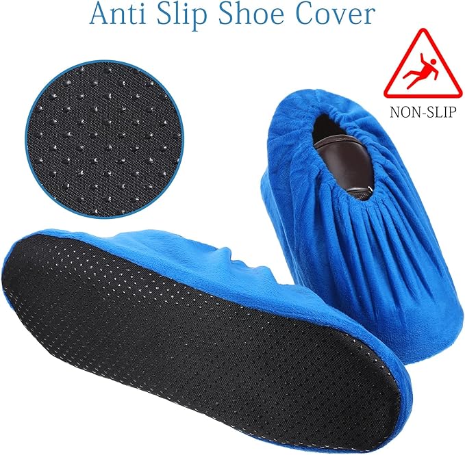 11 Pairs Reusable Non-Slip Shoe Covers, Washable Thickened Boot Shoe Covers Soft Shoes Protectors for Indoor Use Household Office Home Laboratory (Multicolor)