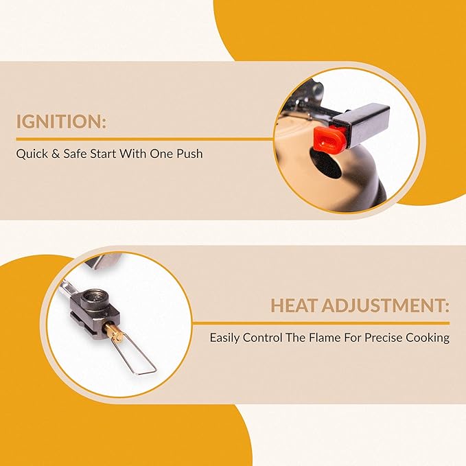 Roamix 54,500 BTU Multi-Fuel Portable Camping Stove – 16,000W Collapsible Windproof Burner with Fuel Canister Adapter & Carrying Case for Outdoor Cooking, Backpacking & Emergency Use