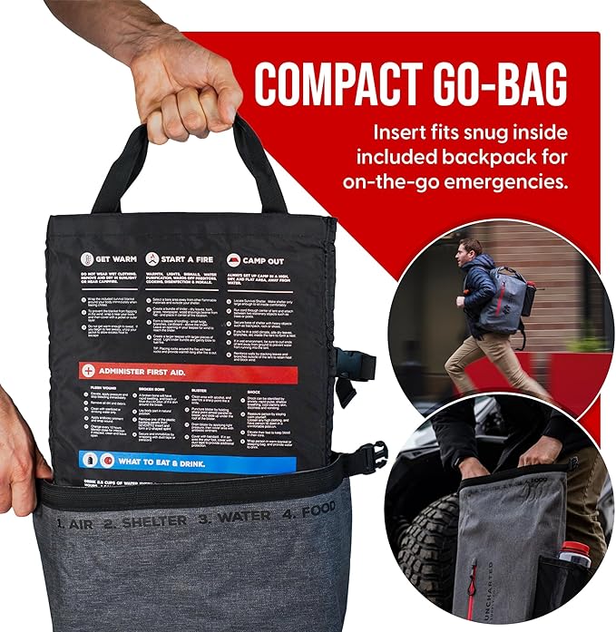 Uncharted Supply Co. Seventy2 Survival System – 72-Hour Emergency Go Bag with Gear for Home, Car, Evacuations, Power Outages & Natural Disasters