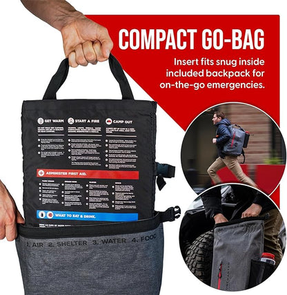Uncharted Supply Co. Seventy2 Survival System – 72-Hour Emergency Go Bag with Gear for Home, Car, Evacuations, Power Outages & Natural Disasters