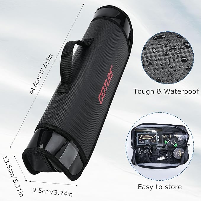 Goture Fishing Rod and Reel Combos,1.8M-2.7M Telescopic Fishing Pole Spinning Reel Line Lures Set with Carrier Bag,Telescopic Rod Kit for Starter Travel Saltwater Freshwater Gear Gift