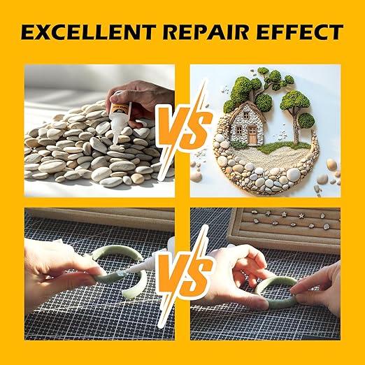 Stone Super Glue Liquid, Clear Instant Cyanoacrylate Adhesive for Stone, All Purpose CA Glue for Shoe Ceramic Repair Plastic Leather Glass Wood Metal Pottery Aquarium Porcelain Fletching Waterproof