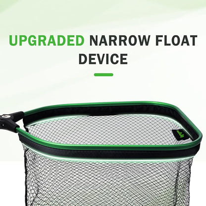Floating Fishing Net Fish Landing Net, Fishing Nets for Fish, Kayak Fishing Net with Third-gen Upgrade Locking Switch - Lightweight Rubber Coated Fish Net for Easy Catch & Release