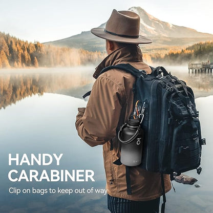 Trebo Water Bottle 64oz with Paracord Handle, Half Gallon Large Vacuum Double Wall Stainless Steel Insulated Water Jug with Straw Spout Handle Lids, Leakproof BPA-Free Keep Cold & Hot, Dark Gray