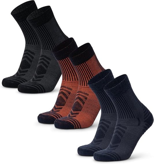 DANISH ENDURANCE Hiking Socks, Lightweight, Merino Wool Socks for Men & Women, Moisture Wicking & Thermal, 1 or 5 Pack