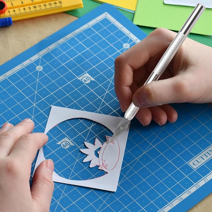 2PCS Exacto Knife Craft Hobby Knife with 40 PCS Spare Exacto Blades Exacto Knives Precision Knife for Crafts, Arts, Modeling, Scrapbooking, Stencil(Blue)