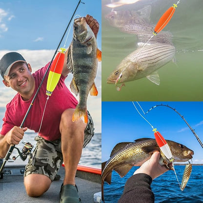 Fishing Bobbers Floats Set Foam Snap on Float Weighted Bobbers Fishing Push Button Snap-on Bobbers Spring Oval Fishing Floats Fishing Bobbers Assortment