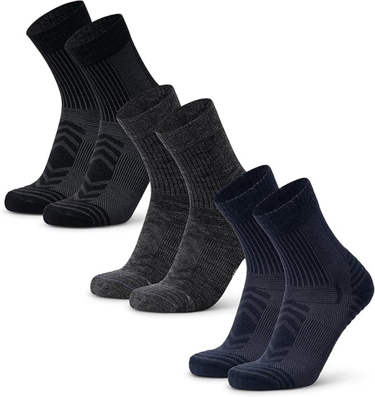 DANISH ENDURANCE Hiking Socks, Lightweight, Merino Wool Socks for Men & Women, Moisture Wicking & Thermal, 1 or 5 Pack