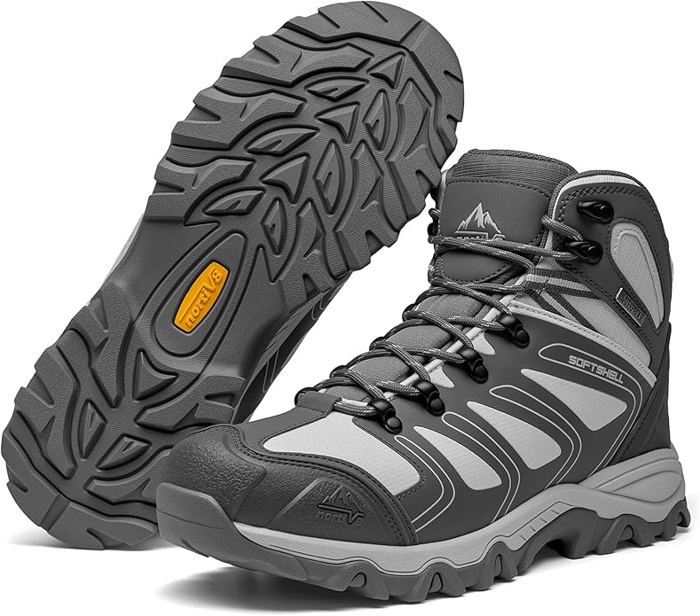 NORTIV 8 Men's Ankle High Waterproof Hiking Boots Outdoor Lightweight Shoes Trekking Trails Armadillo